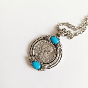 Free People Medallion Stone Necklace